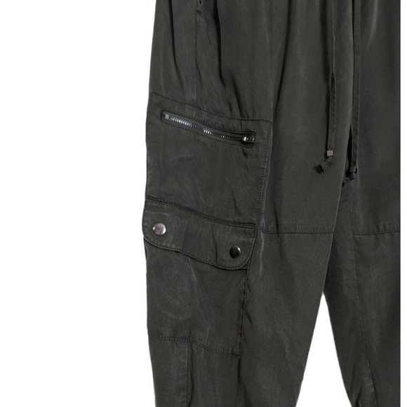 Banana Republic Green Cargo Style Pull On Jogger Pants Large Pocket Small - Picture 3 of 8